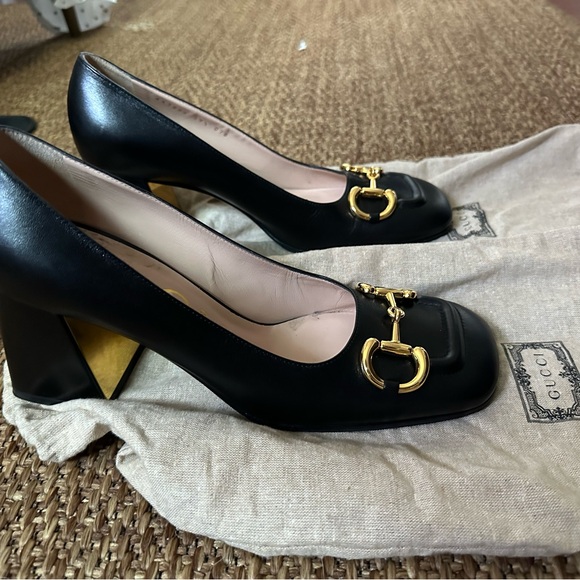Gucci Horsebit Pump In Black Leather size 39.5 Authentic - Picture 2 of 14